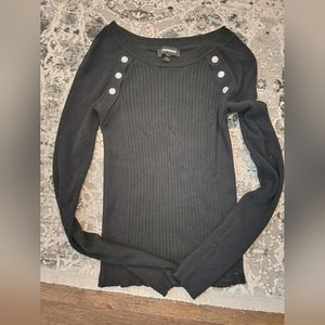 Black Sweater with silver accent